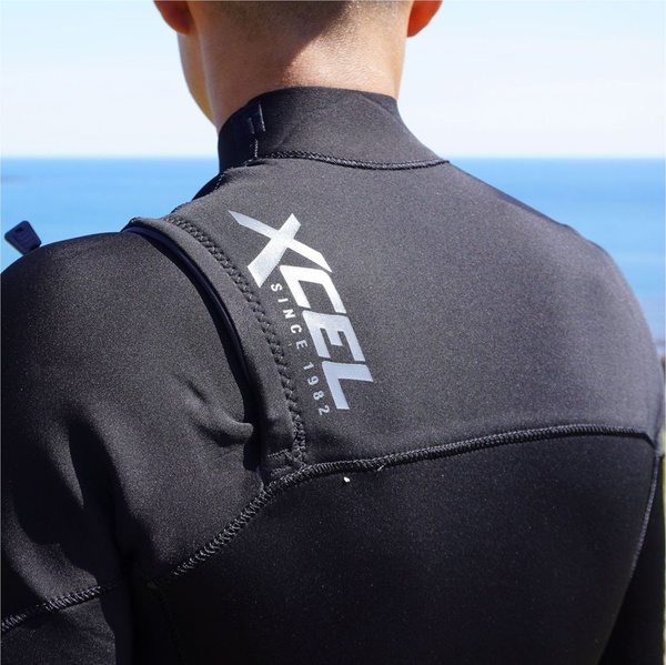 2024 Xcel Heren Comp 3/2mm Borst Ritssluiting Wetsuit MN32ZXC0 - Black